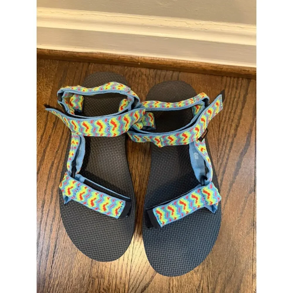 Teva 'original Universal' Sandal Wiggle Cendre Blue Men's Sz 9 Womens Sz 11 NEW